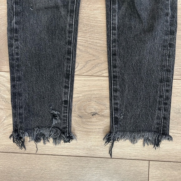 Moussy Vintage Charcoal Distressed Ankle Jeans Size 25 - Picture 4 of 8